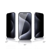 iPhone 15 Plus Zore Rika Premium Hayalet Temperli Cam Ekran Koruyucu Privacy thumbnail 4