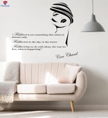 Oturma Odası, Ofis, Dükkan Duvar Sticker Moda Alıntı Coco Chanel Kelimeler Alışveriş Güzellik Çıkartmaları - 1