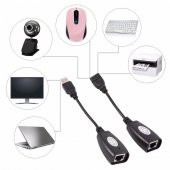 Rj45 Usb Ek Uzatıcı Cat5e 6 Kablosu Ekleme Extender - 3