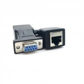 RS232 To RJ45 9 Pin Ethernet Adaptör Ekleme Ek Uzatıcı Extender Çevirici Dönüştürücü 30M - 1