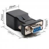 RS232 To RJ45 9 Pin Ethernet Adaptör Ekleme Ek Uzatıcı Extender Çevirici Dönüştürücü 30M - 5