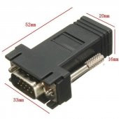 Rj45 Vga Ekleme Ek 30 Metre Uzatıcı Cat56 Monitör Extender - 2 Adet - 2