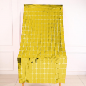 Metalize Gold PötiKare Desenli Arka Fon Süs 100x200 cm thumbnail 1