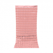 Metalize Pembe PötiKare Desenli Arka Fon Süs 100x200 cm - 2