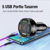 Ally Qc3.0 5 Port Çıkışlı Çoklu USB Araç Içi Çakmaklık Hızlı Şarj Başlığı - 4