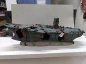 Akvaryum Dekor Batık Uçak Gemisi 40x12,5x14,5 cm - 5