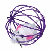 Trixie kedi oyuncağı,top içinde peluş fare 6cm - 2