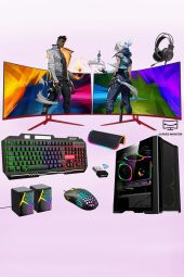 Xaser Xsr309 i5 4440 16GB Ram 256GB SSD 4GB GT730 Ekran Kartı 24" Dual Curved Oyun Bilgisayarı thumbnail 1