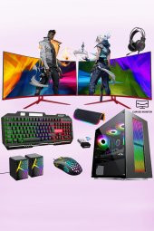 Xaser Xsr332 i7 860 16GB Ram 256GB SSD 4GB GT730 Ekran Kartı 24" Dual Curved Oyun Bilgisayarı - 1