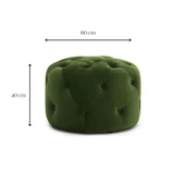 DTMHOME  Premium Yeşil Yuvarlak Bench Puf - 3