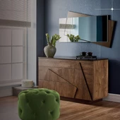 DTMHOME  Premium Yeşil Yuvarlak Bench Puf - 1