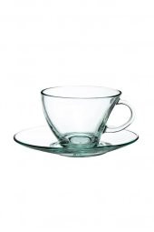 98396 Cam 4lü Aware 230cc Asimetrik Penguen Çay Nescafe Fincan Takımı - 4