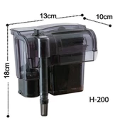 Dophin Askı Filtre 250 L/H H200 Dolphin H200 Hanging Filter Askı Şelale Filtre (Dışta Kullanım) - 1