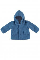 MonaRoza Erkek Mont Peluş Koyu Mavi Bebek Mont 22-546 - 1