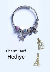 Bhs life  Kelebek Pandora Çelik Bileklik Harf Charm Hediyeli - 1