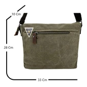 Ççs London 31469 Kanvas Postacı Omuz Çanta Haki thumbnail 4