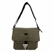 Ççs London 31469 Kanvas Postacı Omuz Çanta Haki thumbnail 5