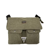 Ççs London 31469 Kanvas Postacı Omuz Çanta Haki thumbnail 1