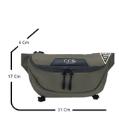 ÇÇS London 31412 Çift Gözlü XL Bel Çantası Haki thumbnail 4