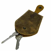 Hakiki Deri Hazneli Anahtarlık Crazy Taba thumbnail 4