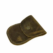 Hakiki Deri Anahtar Bozuk Para Cüzdanı Crazy Taba thumbnail 2