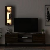 BMdekor TV Ünitesi Cunda Ceviz LED Işıklı 150 cm - 2