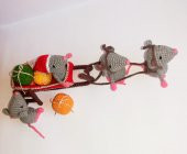 Mutlu Noel Fareleri Amigurumi Organik Oyuncak - 1