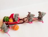 Mutlu Noel Fareleri Amigurumi Organik Oyuncak - 2