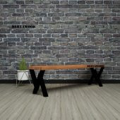 Deryawood Masif Ahşap Hestia Bank  37*160*45cm thumbnail 2