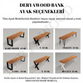 Deryawood Masif Ahşap Gaia Bank  37*200*45cm - 4