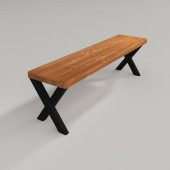 Deryawood Masif Ahşap Andora Bank  37*200*45cm - 1
