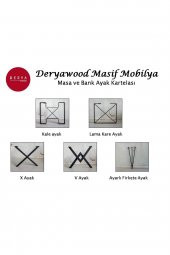 Masi̇f Ağaç Arkalikli Bank X Ayak-cevi̇z-120cm - 2