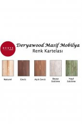 Masi̇f Ağaç Arkalikli Bank Kare Profi̇l-natürel-100cm - 3