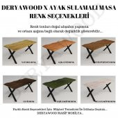 Deryawood Masif Ahşap Picea Sulamalı Mutfak Masası 85*160*76cm thumbnail 3