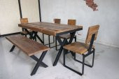 Deryawood Masif Ağaç Yemek Masası 85*85*76 Cm - 3