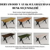 Deryawood Masif Ahşap Laurus Sulamalı Mutfak Masası 85*220*76cm thumbnail 2