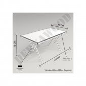 Deryawood Masif Ahşap Alnilam Mutfak Masası 70*170*76 Cm thumbnail 5