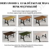 Deryawood Masif Ahşap Agena Mutfak Masası 60*120*76 Cm thumbnail 3