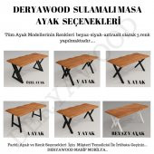 Deryawood Masif Ahşap Picea Sulamalı Mutfak Masası 70*160*76cm - 2