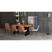 Deryawood Masif Ahşap Algol Mutfak Masası 70*120*76 Cm thumbnail 1