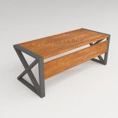 Silver Ahşap Çalışma Masası 180x85x76 Cm-ön Ahşap-antrasit Renk Ayak - 1