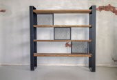 Deryawood Masif Ahşap Ofis  Kitaplık 100*30*180 Cm - 1