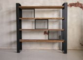 Deryawood Masif Ahşap Ofis  Kitaplık 180*30*180 Cm - 1