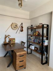 Deryawood Masif Ahşap Ofis Kitaplık 140*30*180 Cm - 5