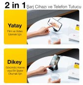 Baseus 1.5 Metre 15W Ultra Hızlı İphone 12,13,14,15 Serisi İle Uyumlu Magsafeli Kablosuz Şarj Standı - 3