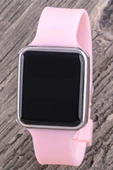 Oleydi Toz Pembe Renk Silikon Kordon Dokunmatik Ekran Genç Kız Kadın Kol Saati ST-304372 thumbnail 2