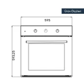 KUMTEL Siyah Cam Ankastre Fırın - 3
