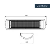 Kumtel Duvar Tipi Isıtıcı İnfrared EX-25 - 4
