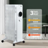 Kumtel Kum-1225 9 Dilim Beyaz Radyatör thumbnail 3