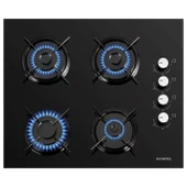 Kumtel Kristal Siyah Cam Ankastre Set - 2